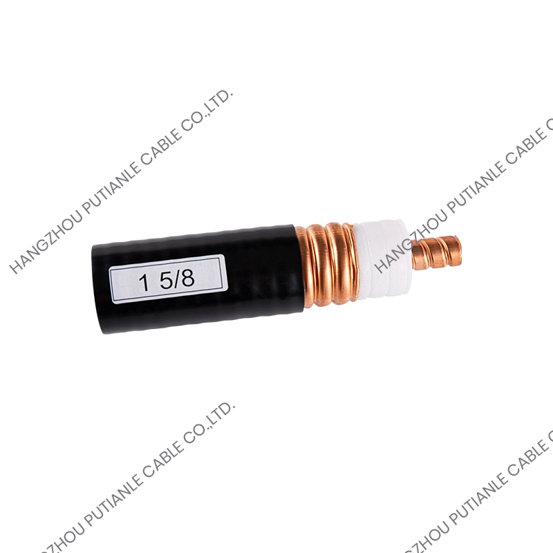 1 5/8 "Tabung Tembaga Bergelombang Annular Kabel Koaxial 50 Ohm